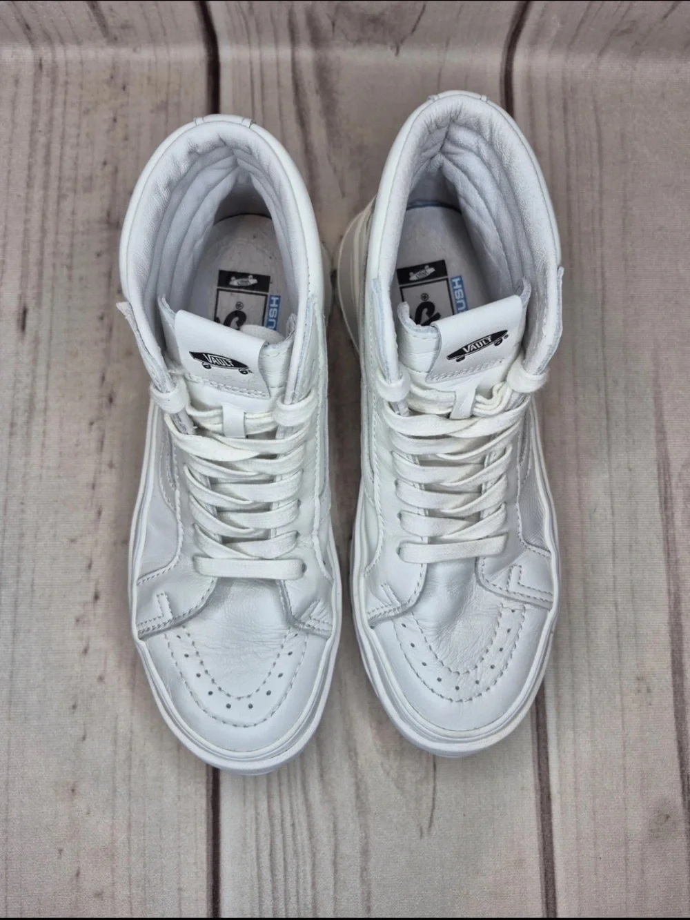 Vans x Vault Sk8-Hi Women's Size 8True White Vibram LX Skate Shoes Boots